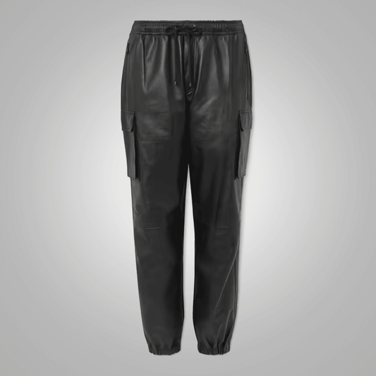 What looks best with leather pants?