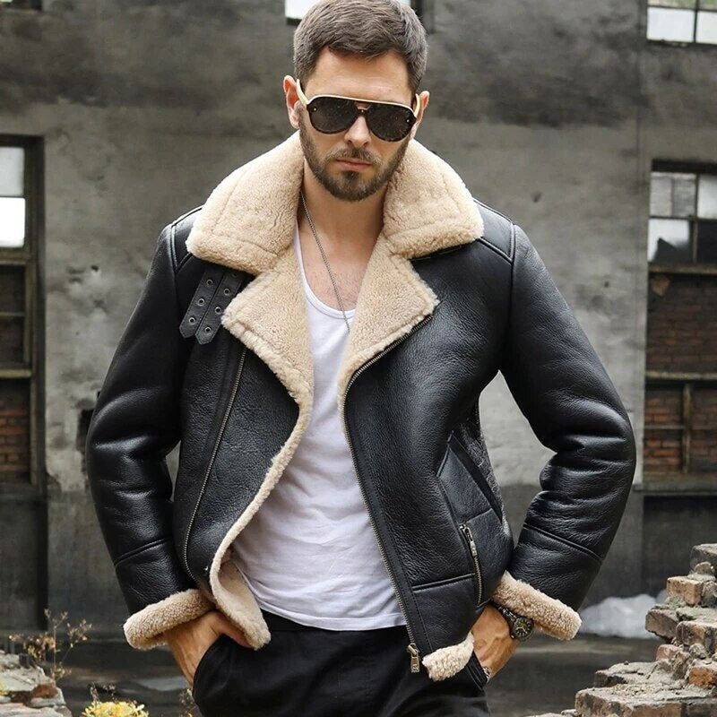 Stay Warm and Stylish: Shearling Leather Jacket Outfit Ideas