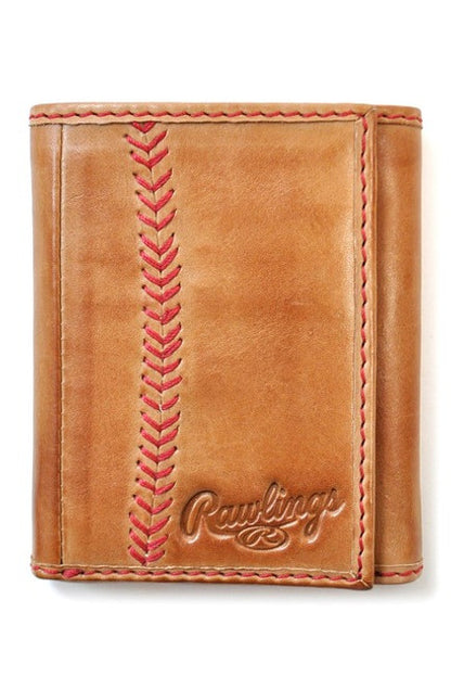 Baseball Stitch Tri-fold - Leather Loom