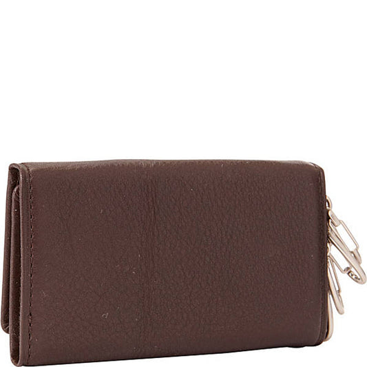 Cashmere Six Hook Key Case with Valet - Leather Loom