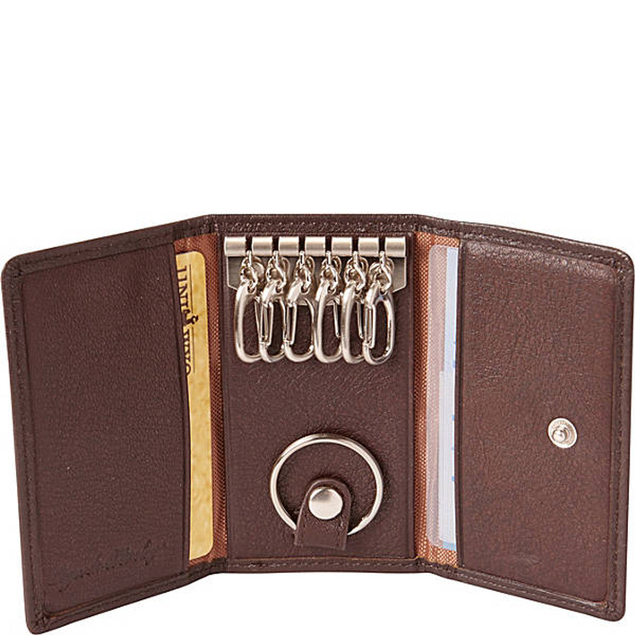 Cashmere Six Hook Key Case with Valet - Leather Loom