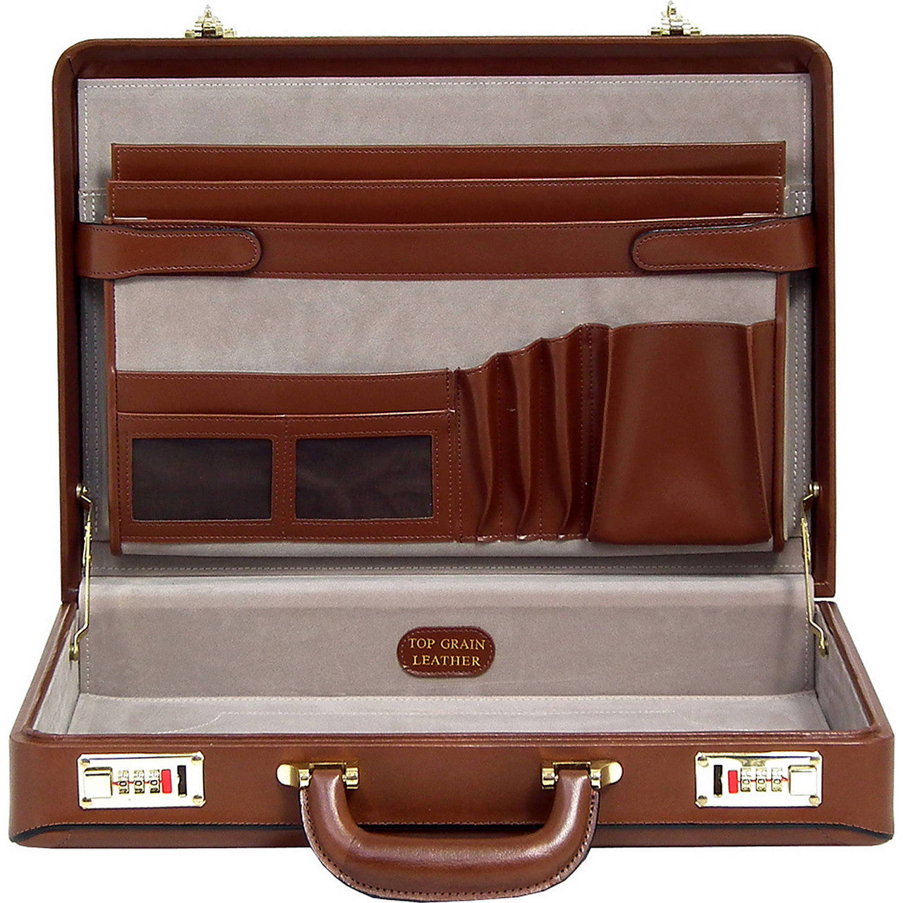Daley Leather Attache Case - Leather Loom