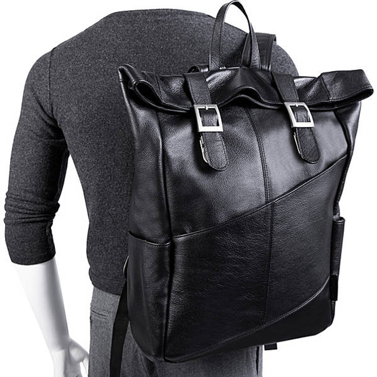 Kennedy Leather Dual Access Laptop Backpack - Leather Loom