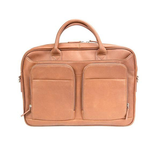Daniel Double Pocket Briefcase - Leather Loom