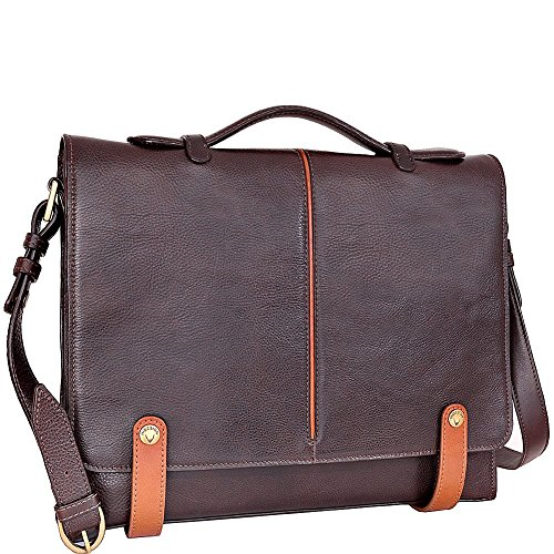 Eton 15" Laptop Compatible Leather Briefcase - Leather Loom