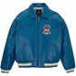 Avirex Military Blue Bomber Leather Jacket - Leather Loom