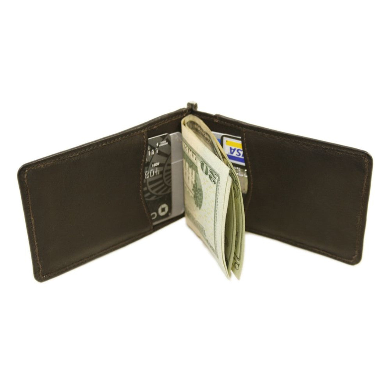 Bi-Fold Money Clip w/ID Window - Leather Loom