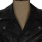 Mens Classic Black Leather Motorcycle Biker Vest - Leather Loom
