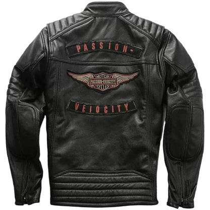 Black Harley Davidson Passion Velocity Leather Jacket - Leather Loom