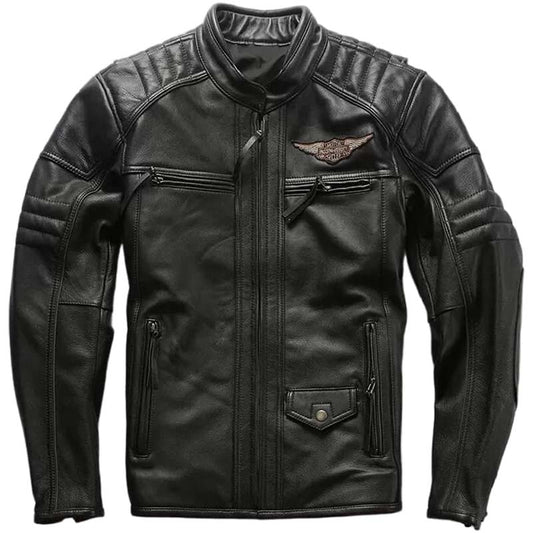 Black Harley Davidson Passion Velocity Leather Jacket - Leather Loom