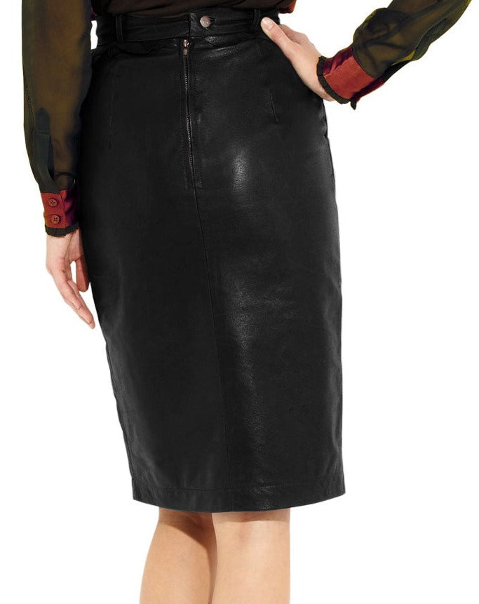 Black Leather Skirt For Women - Leather Loom