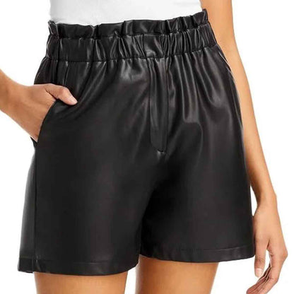 Buy Black Leather Shorts for Women - Leather Loom