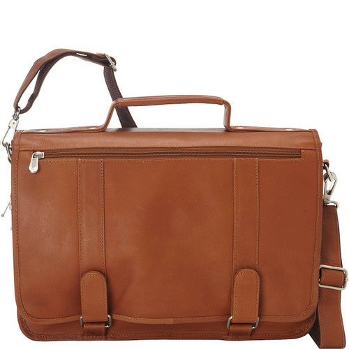 Double Loop Expandable Laptop Briefcase - Leather Loom