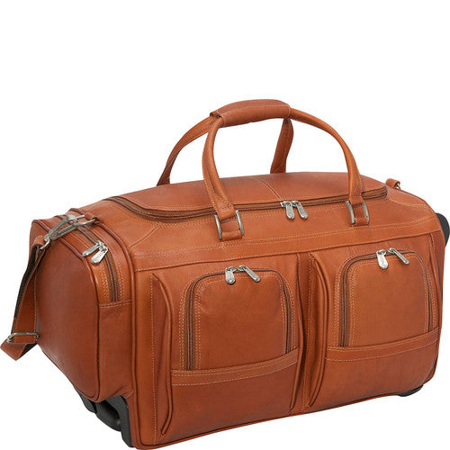 Duffel with Pockets on Wheels - Leather Loom