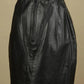 Women Fitted A-Line Genuine Leather Skirt in Black - Leather Loom