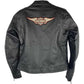 Harley Davidson Black Orange Logo Leather Jacket - Leather Loom