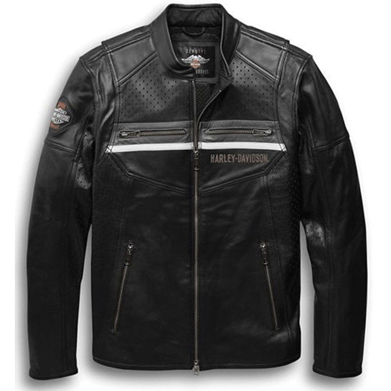 Harley Davidson Men’s Llano Perforated Jacket - Leather Loom