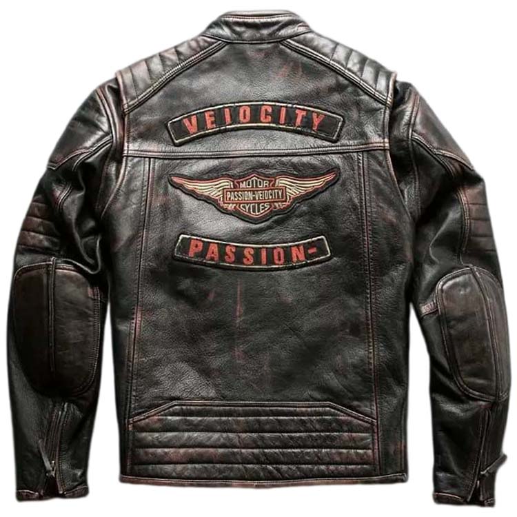 Harley Davidson Passion Velocity Distressed Leather Jacket - Leather Loom