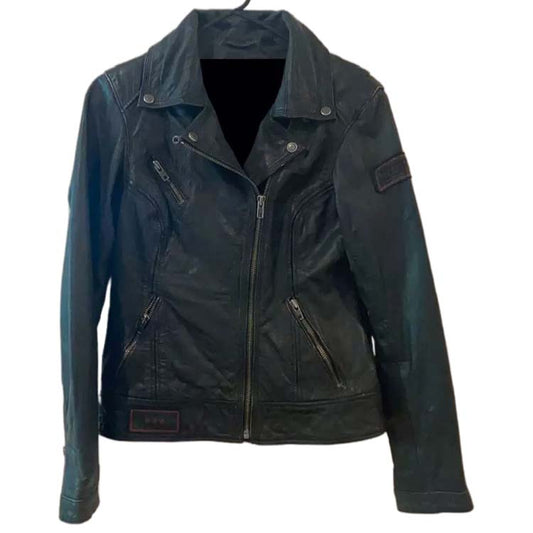 Harley Davidson Rebels Black Biker Leather Jacket - Leather Loom