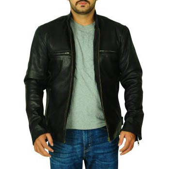 Mens Versatile Black Biker Leather Jacket - Leather Loom