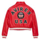 High Quality Fashion Bomber Red Avirex Jacket - Leather Loom