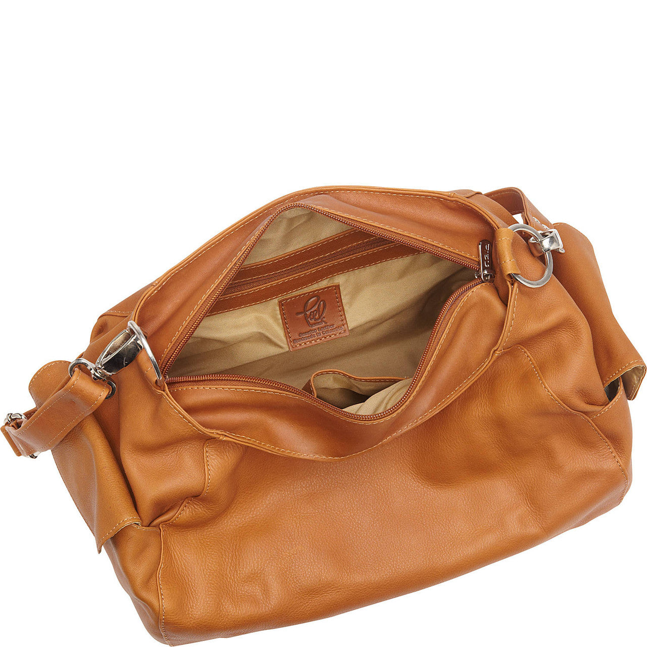 Top-Zip Shoulder Bag/Cross Body Hobo - Leather Loom