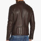 Chocolate Brown Biker Jacket For Men - Leather Loom