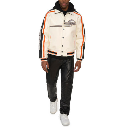 Men Avirex Varsity Jacket - Leather Loom