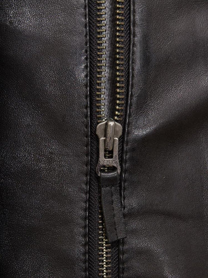 Men's Jami Black Hooded Leather Jacket - Leather Loom