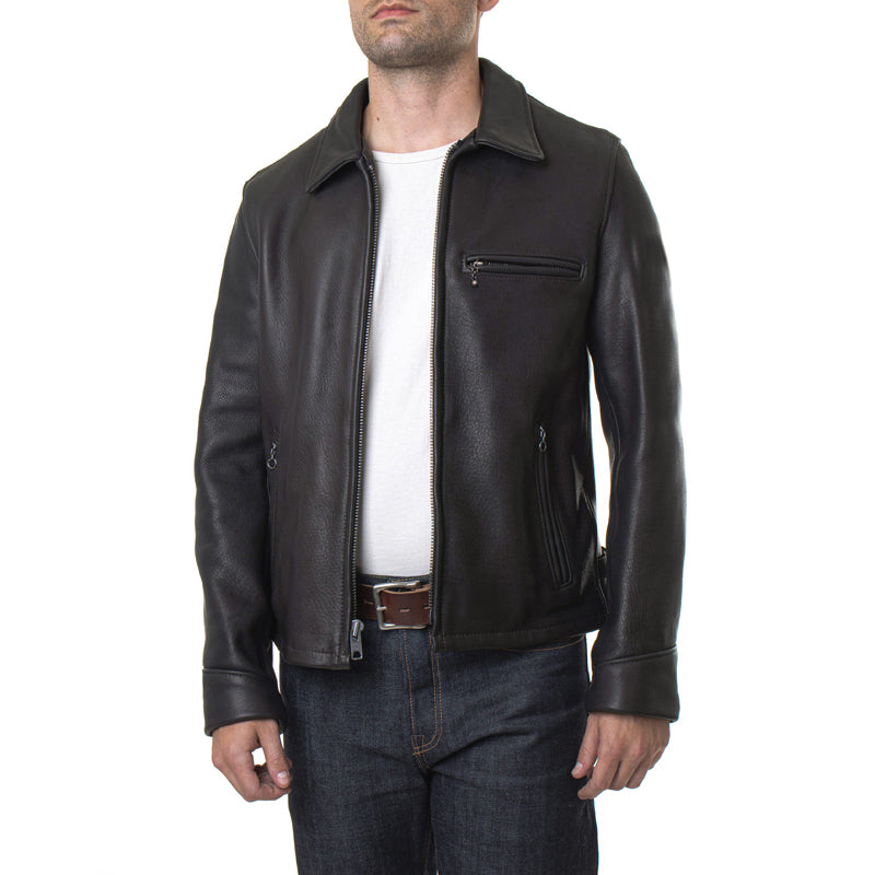 Men’s Black Real Leather Rider Jacket - Leather Loom