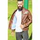 High Quality Mens Chocolate Brown Leather Biker Jacket - Leather Loom