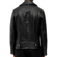 Mens Genuine Leather Moto Racer Jacket - Leather Loom