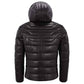 Mens Puffer Hooded Leather Jacket - Leather Loom