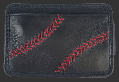 Black Baseball Stitch Rugged Folio - Leather Loom