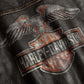 Women Harley Davidson Distressed Leather Biker Jacket - Leather Loom