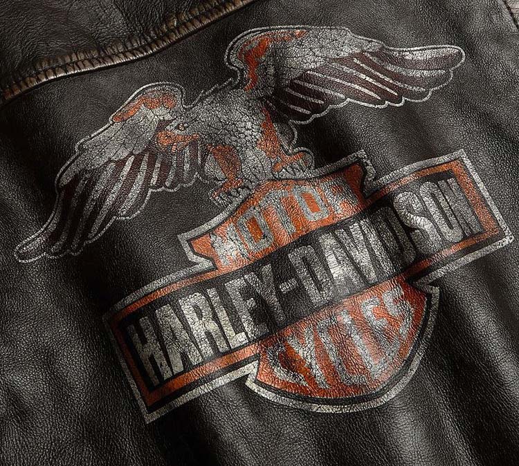 Women Harley Davidson Distressed Leather Biker Jacket - Leather Loom