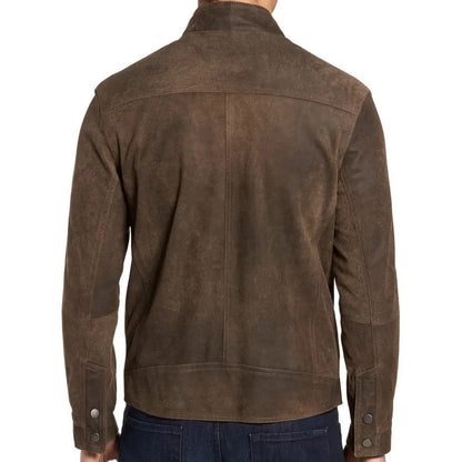 Vintage Suede Leather Moto Jacket - Leather Loom