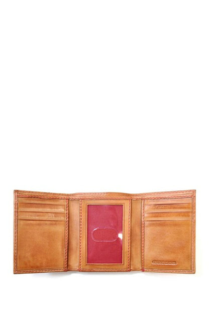 Baseball Stitch Tri-fold - Leather Loom