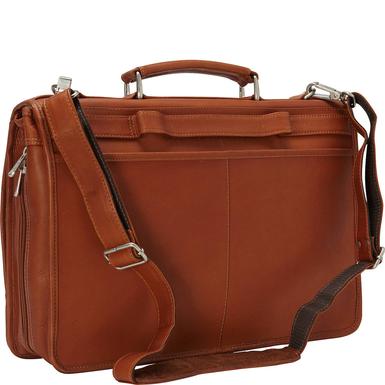 Two-Section Expandable Laptop Portfolio - Leather Loom