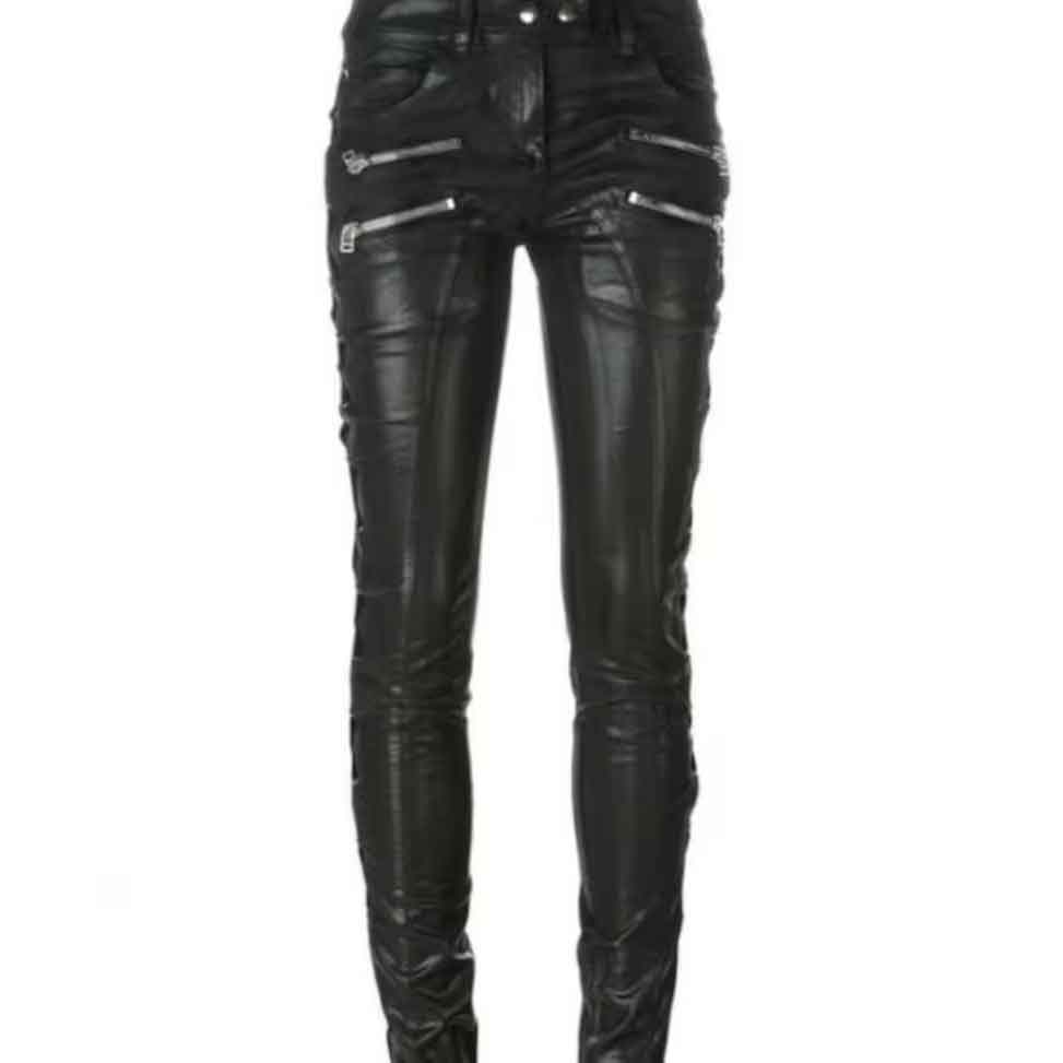 Women Black Leather Pants - Leather Loom