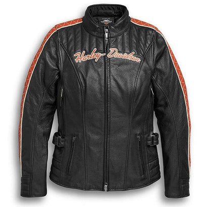 Women Harley Davidson Leather Riding Jacket - Leather Loom