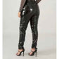 Women Skinny Black Leather Pants - Leather Loom