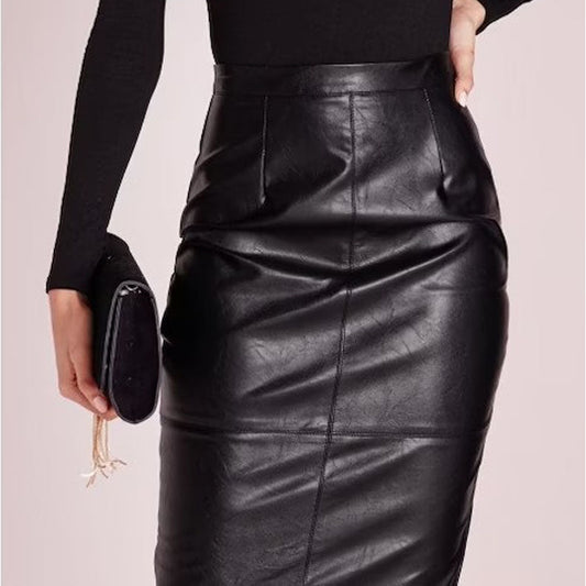 Womens Lambskin Leather Skirt - Leather Loom
