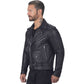 Mens Classic Black Motorcycle Leather Biker Jacket - Leather Loom