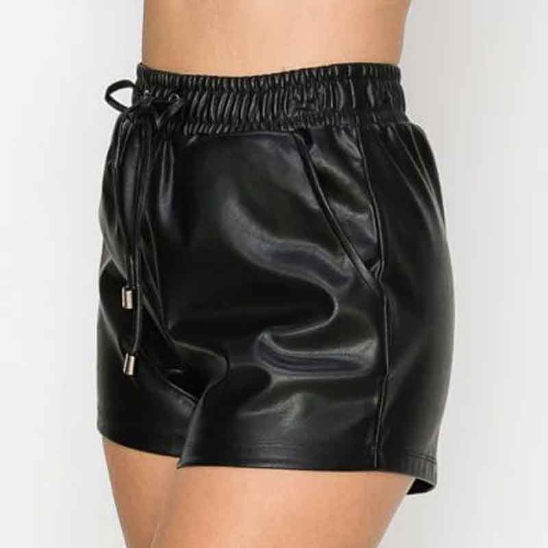 Black Leather Short Women - Leather Loom