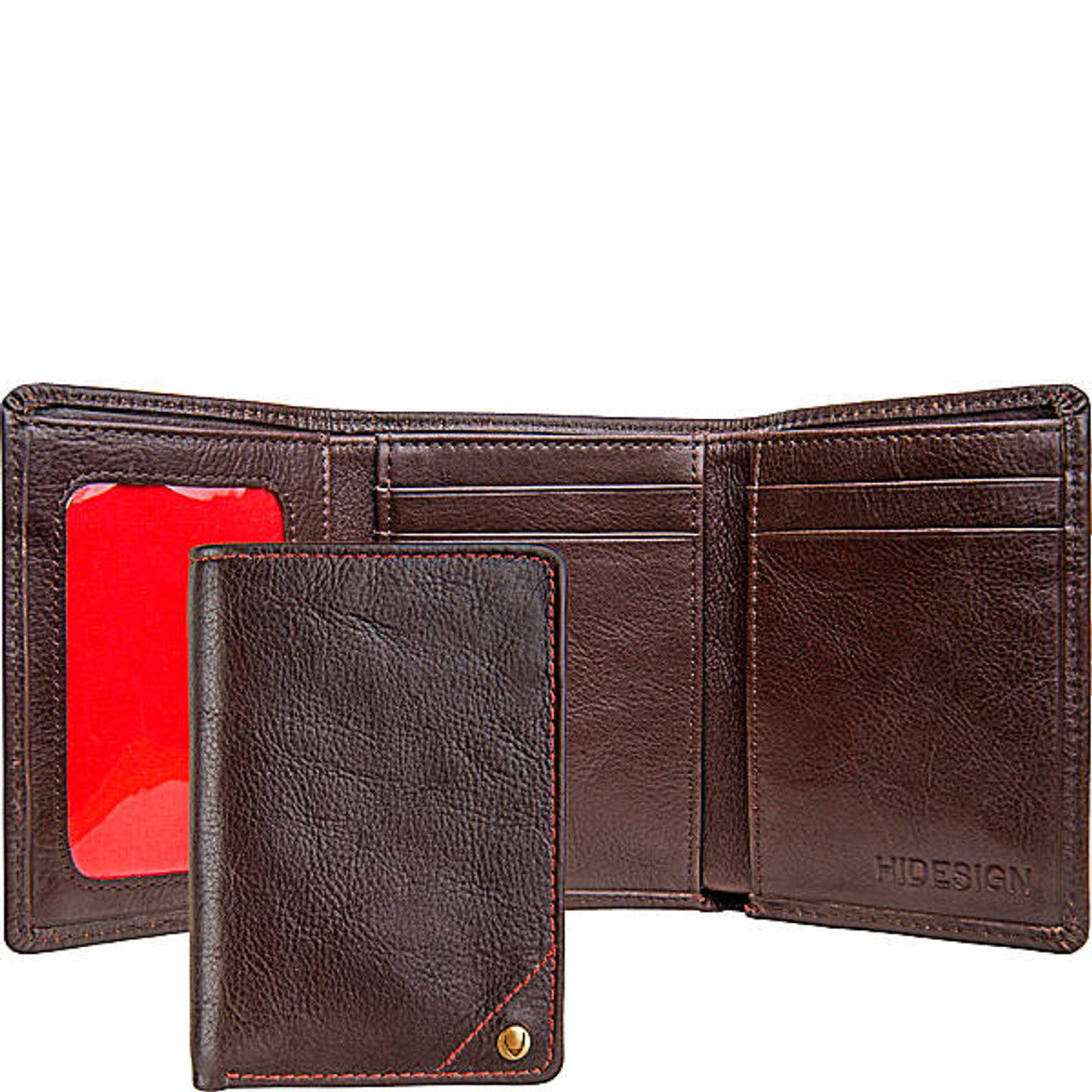Angle Stitch Leather Slim Trifold Wallet - Leather Loom