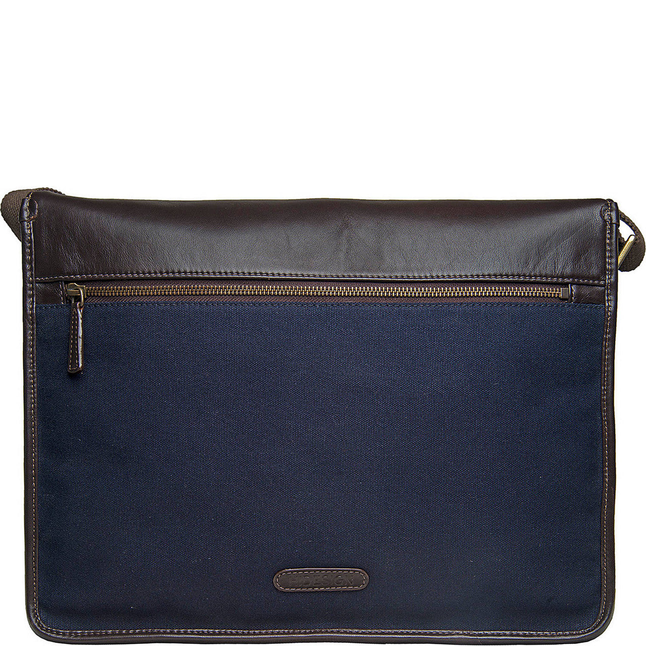 Aiden Canvas Leather Laptop Messenger - Leather Loom