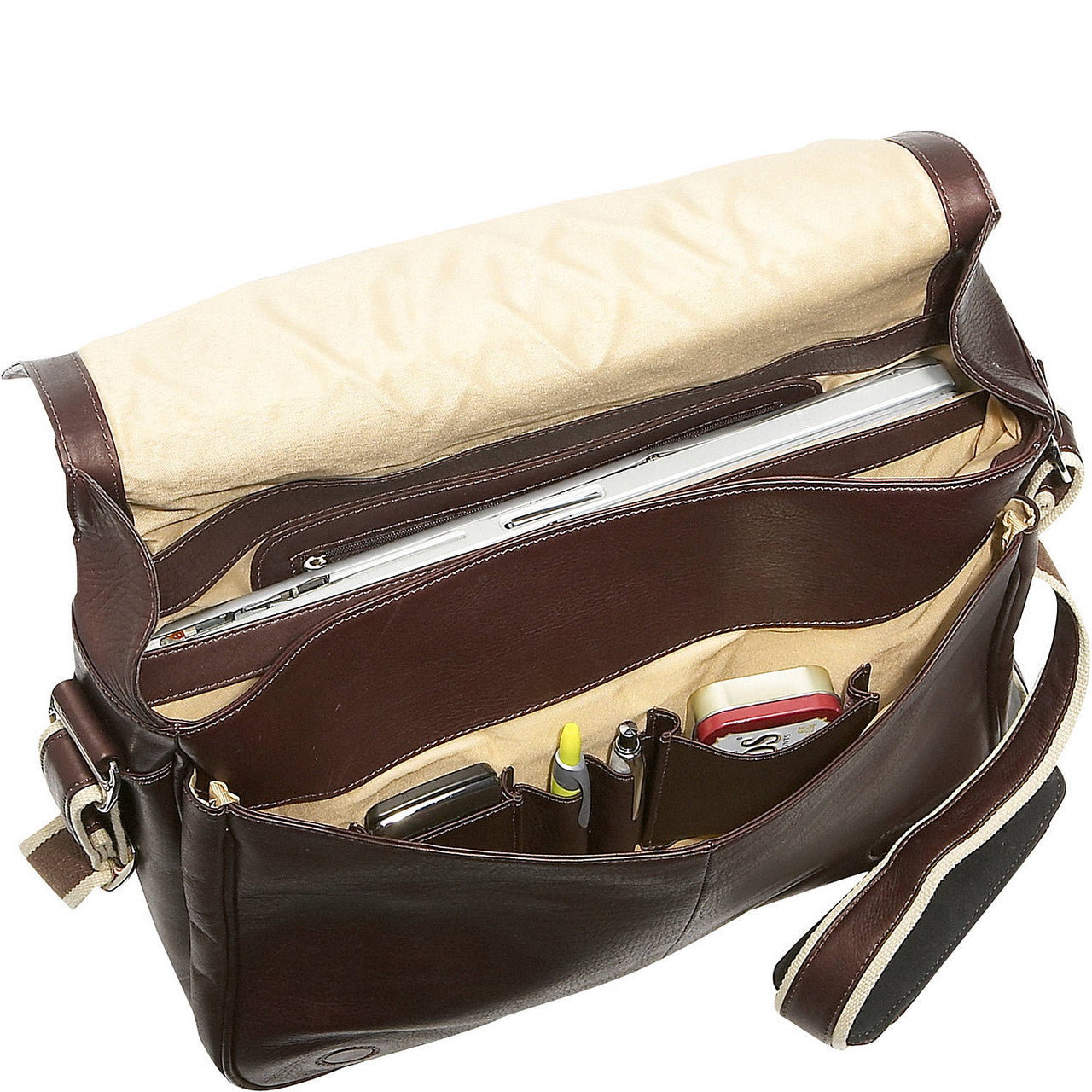 Expandable Messenger Bag - Leather Loom