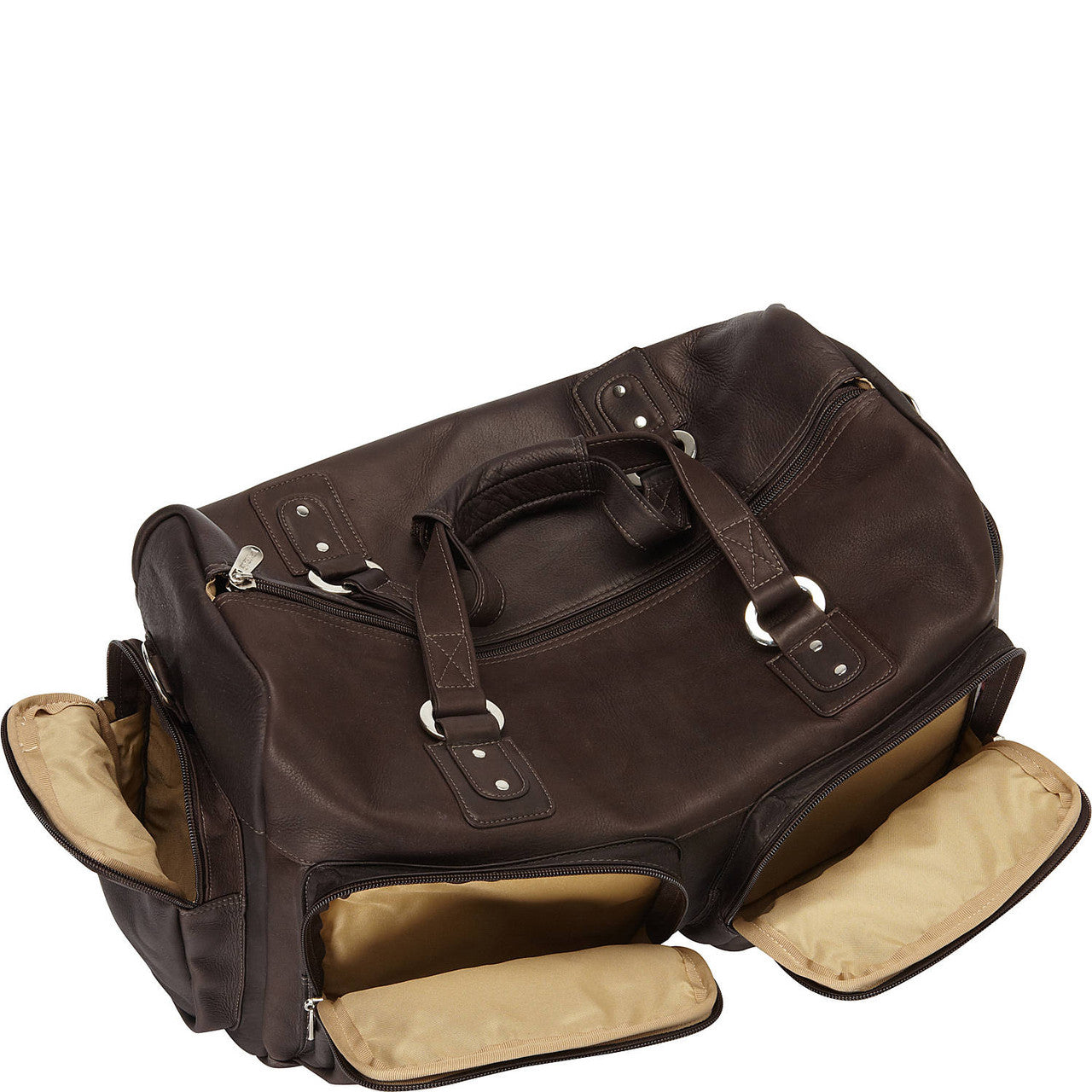 Multi-Pocket Carry-On Duffel - Leather Loom