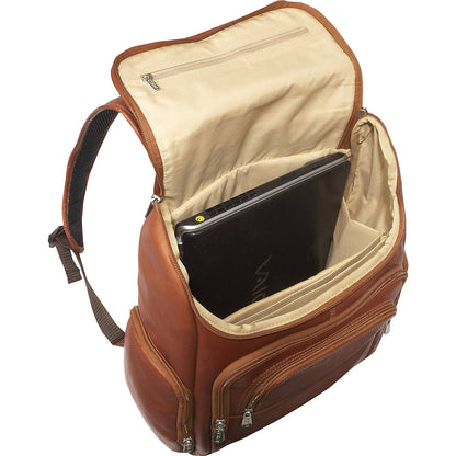 Multi-Pocket Laptop Backpack - Leather Loom